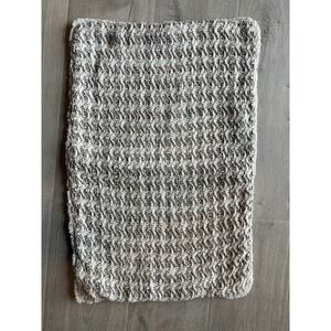 Pottery Barn Honeycomb Lumbar Pillow Cover Ivory Tan -16 x 26"